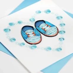 Quilling 'Baby Boy Shoes' Card>Origamo Hot
