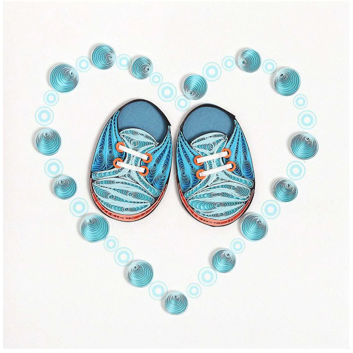 Quilling 'Baby Boy Shoes' Card>Origamo Hot