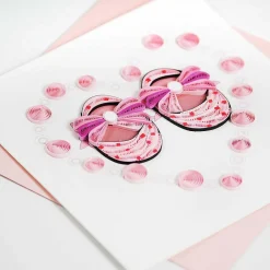 Quilling 'Baby Girl Shoes' Card>Origamo Best