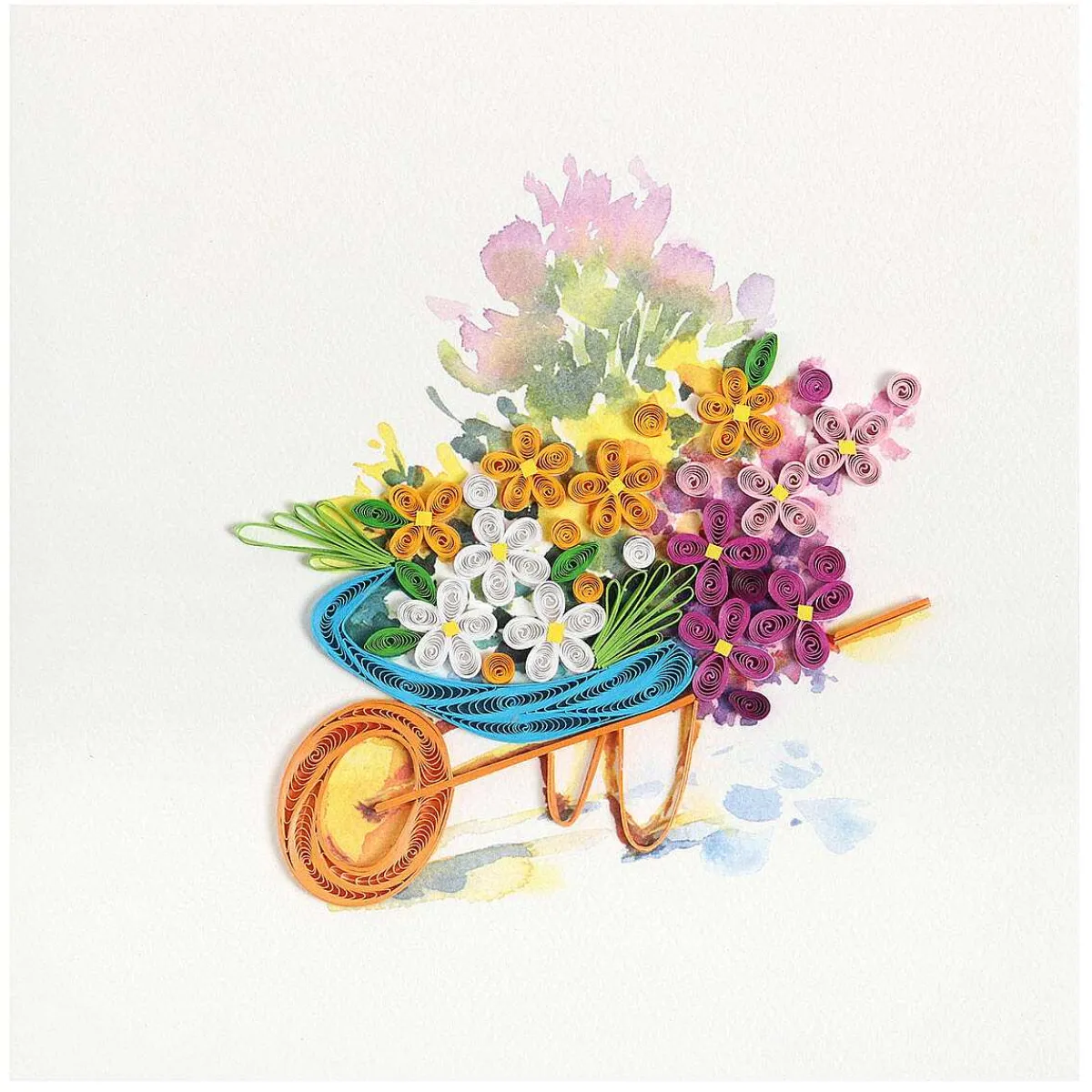 Quilling 'Flower Wheelbarrow' Card>Origamo Flash Sale