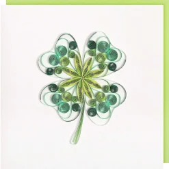 Quilling 'Four-Leaf Clover' Card><noscript><img width=