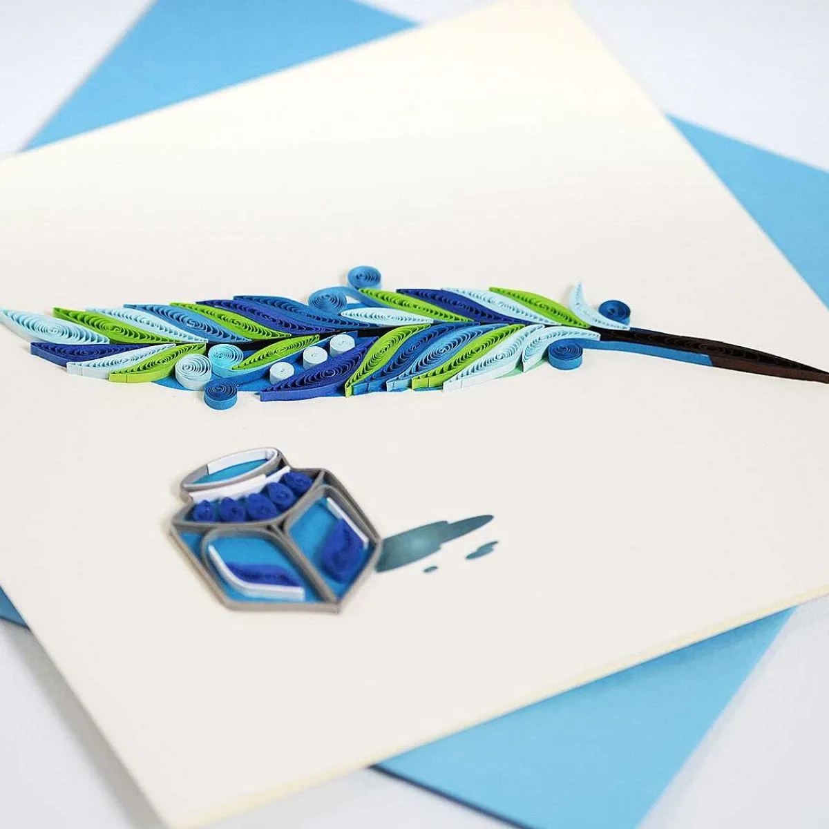 Quilling 'Quill & Inkwell' Card>Origamo Online