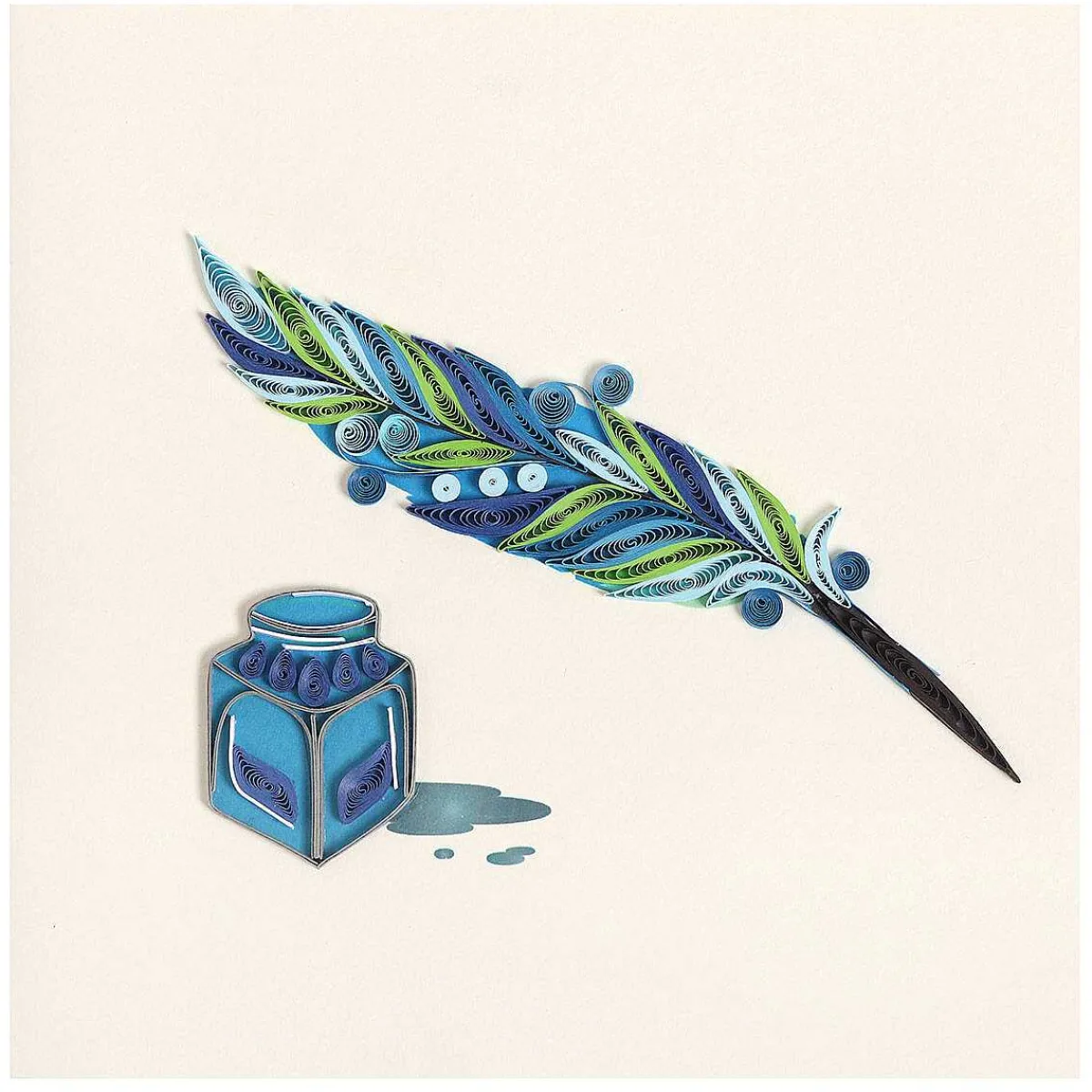 Quilling 'Quill & Inkwell' Card>Origamo Online