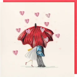 Quilling 'Raining Hearts' Card>Origamo Clearance