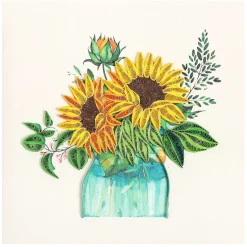 Quilling 'Vase Of Sunflowers' Card>Origamo Best Sale