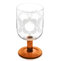 Atomic Flower Brown Shades Set Of 4 Wine Glasses><noscript><img width=