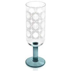 Atomic Flower Green Shades Set Of 4 Champagne Glasses>Orla Kiely Cheap
