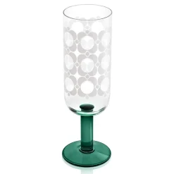Atomic Flower Green Shades Set Of 4 Champagne Glasses><noscript><img width=