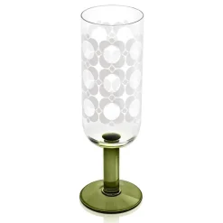 Atomic Flower Green Shades Set Of 4 Champagne Glasses><noscript><img width=