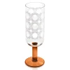 Atomic Flower Brown Shades Set Of 4 Champagne Glasses>Orla Kiely Hot