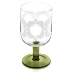 Atomic Flower Green Shades Set Of 4 Wine Glasses>Orla Kiely Fashion