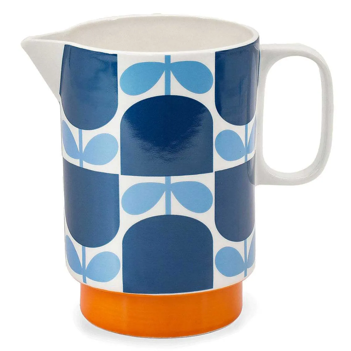 Block Flower Navy Ceramic Water Jug>Orla Kiely Fashion
