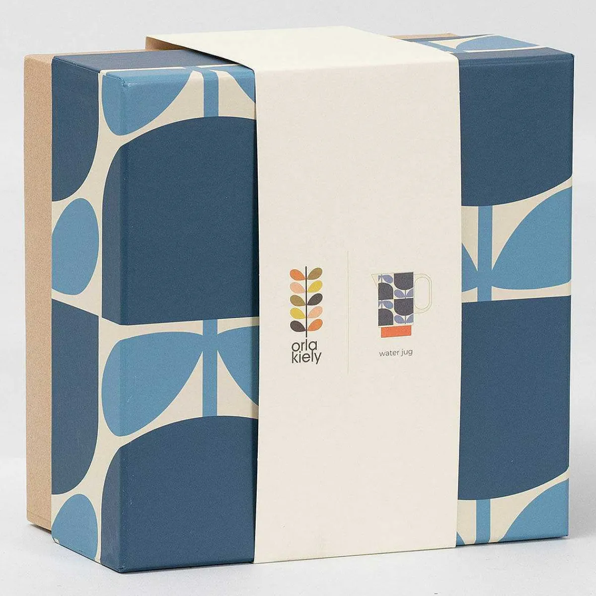 Block Flower Navy Ceramic Water Jug>Orla Kiely Fashion