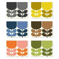 Block Flower Set Of 6 Placemats>Orla Kiely New