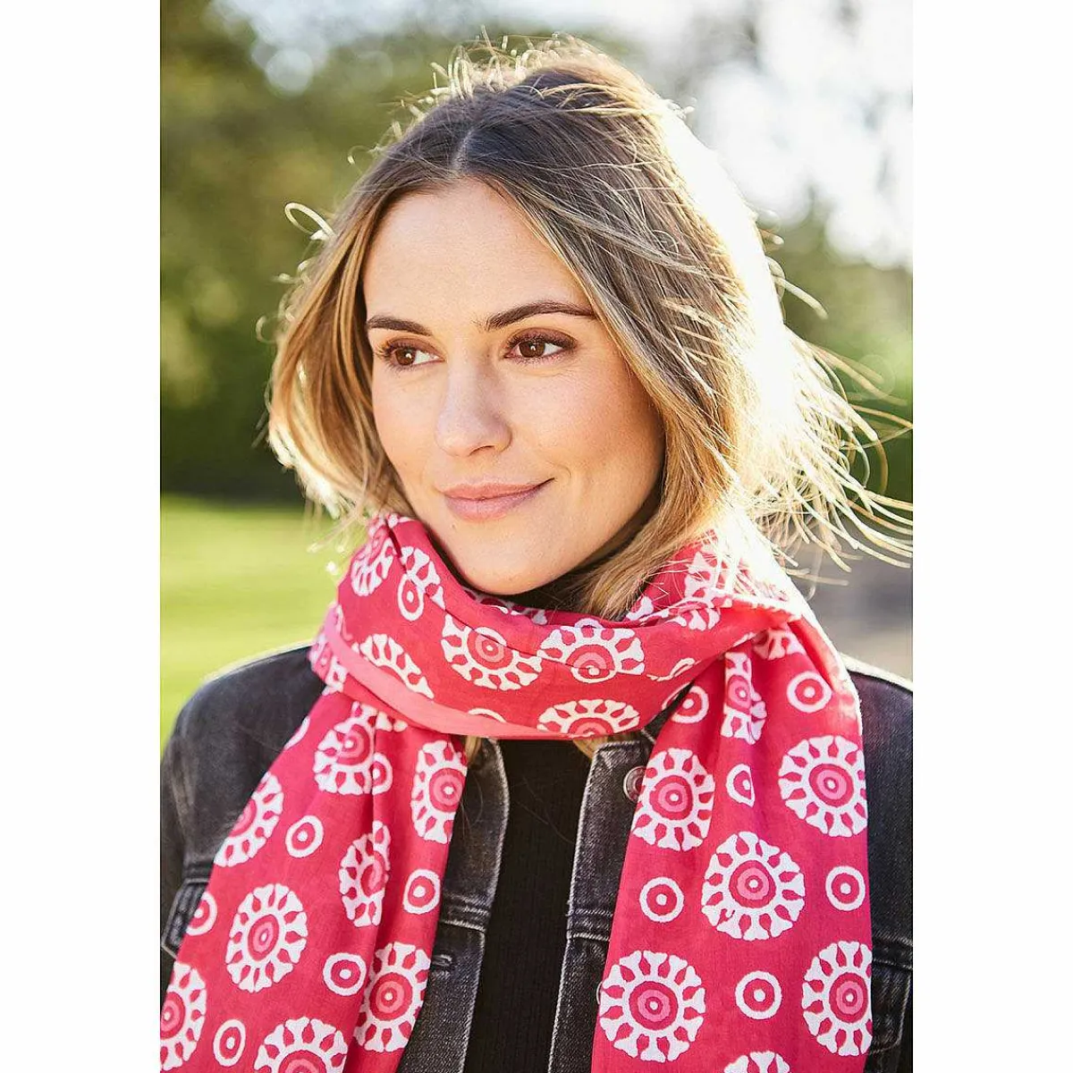 Cogs Pink Hand Printed Cotton Sarong>Pachamama Cheap