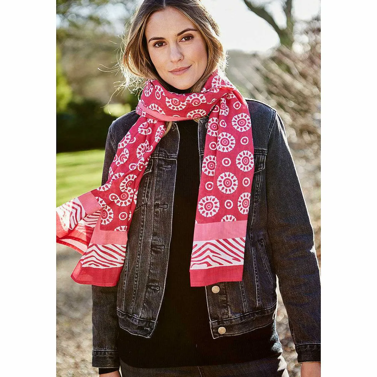 Cogs Pink Hand Printed Cotton Sarong>Pachamama Cheap