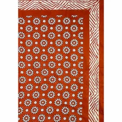 Cogs Rust Hand Printed Cotton Sarong><noscript><img width=