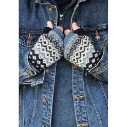 Men's Nordic Blue Fingerless Gloves>Pachamama Hot