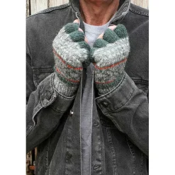 Men's Tromso Graphite Fingerless Gloves>Pachamama Fashion