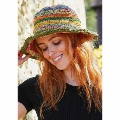 Striped Hemp/Cotton Hat>Pachamama Outlet