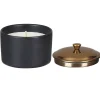 Hygge 141G Bergamot & Mahogony Black Ceramic Soy Candle>Paddywax Outlet