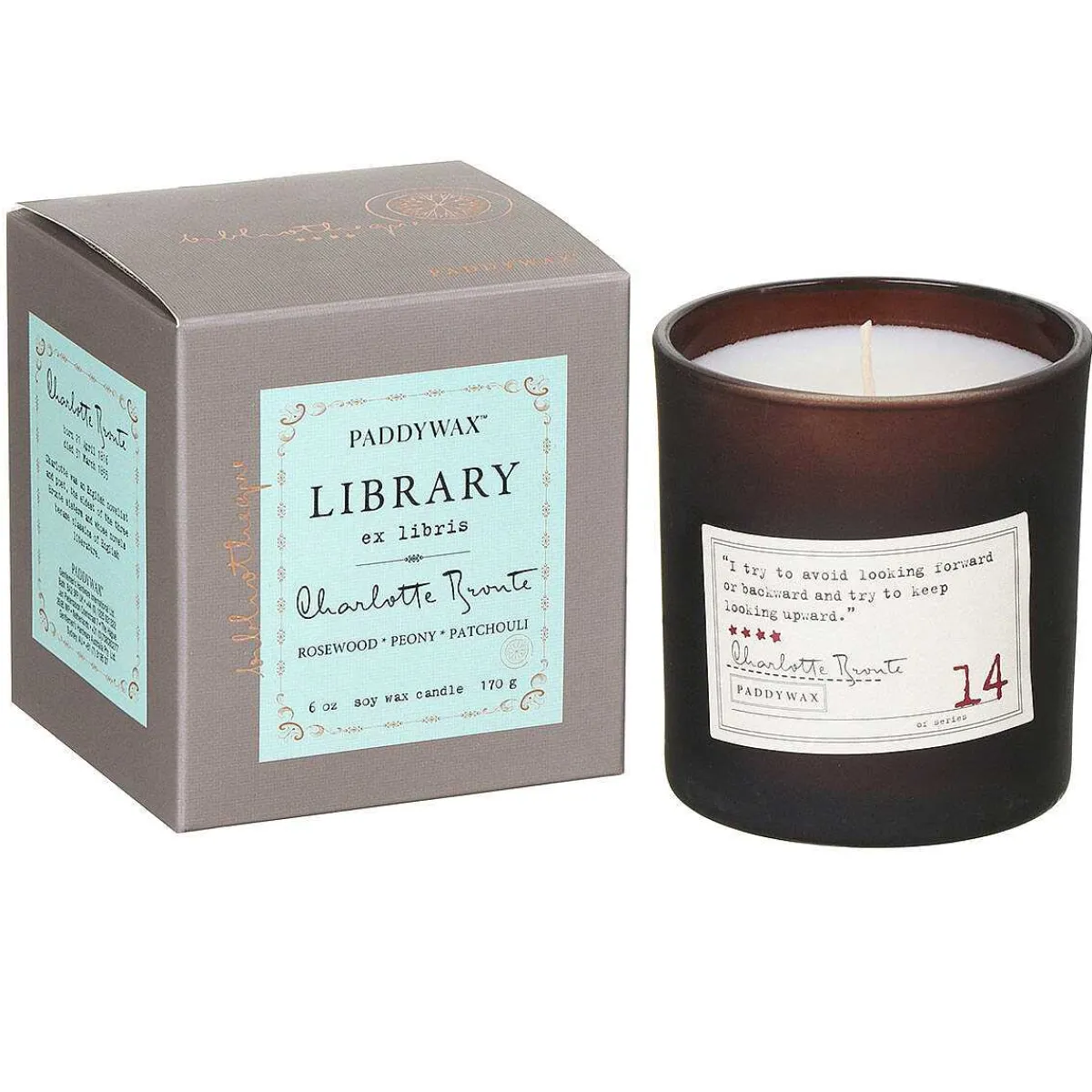 Library 170G Charlotte Bronte Boxed Soy Candle>Paddywax Best