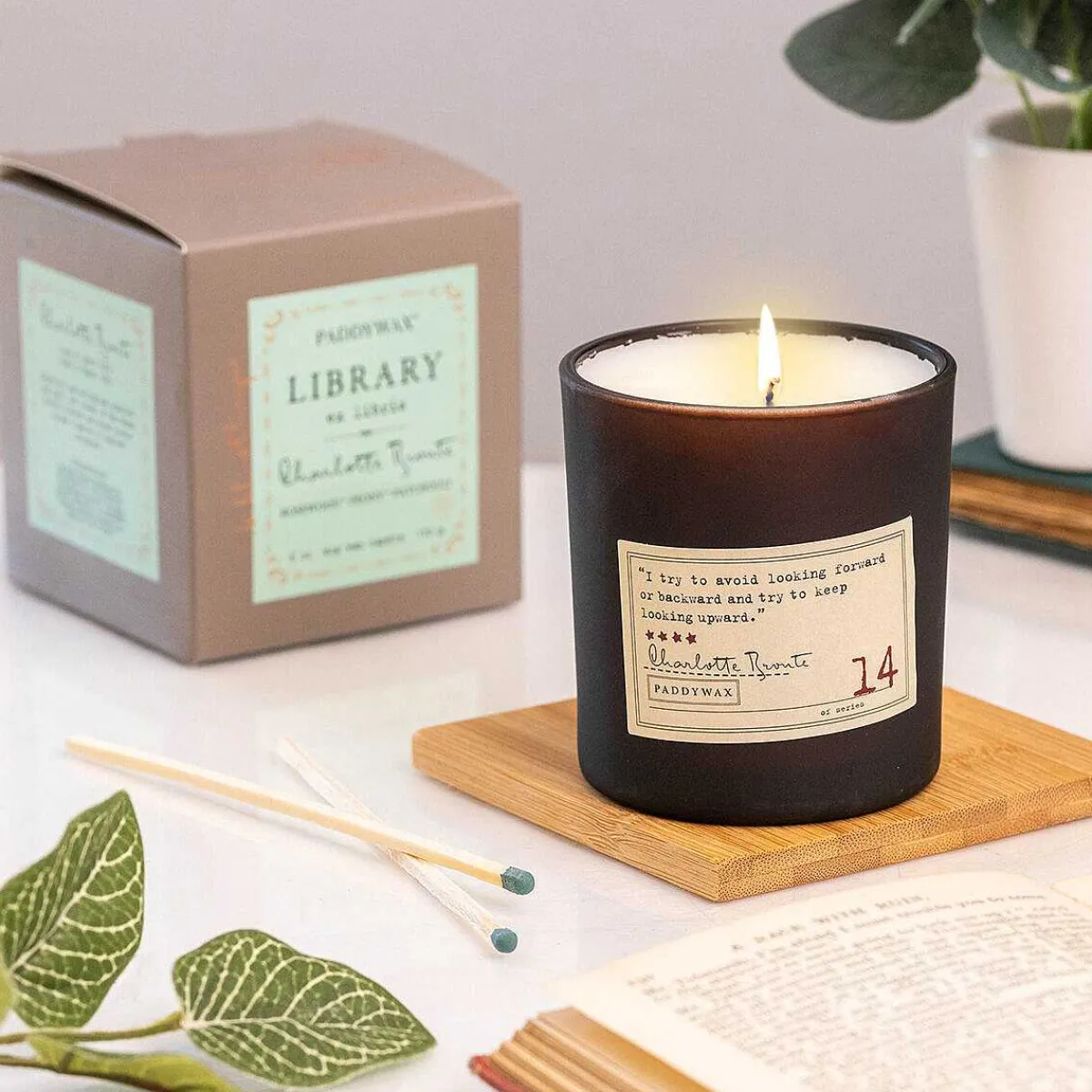 Library 170G Charlotte Bronte Boxed Soy Candle>Paddywax Best