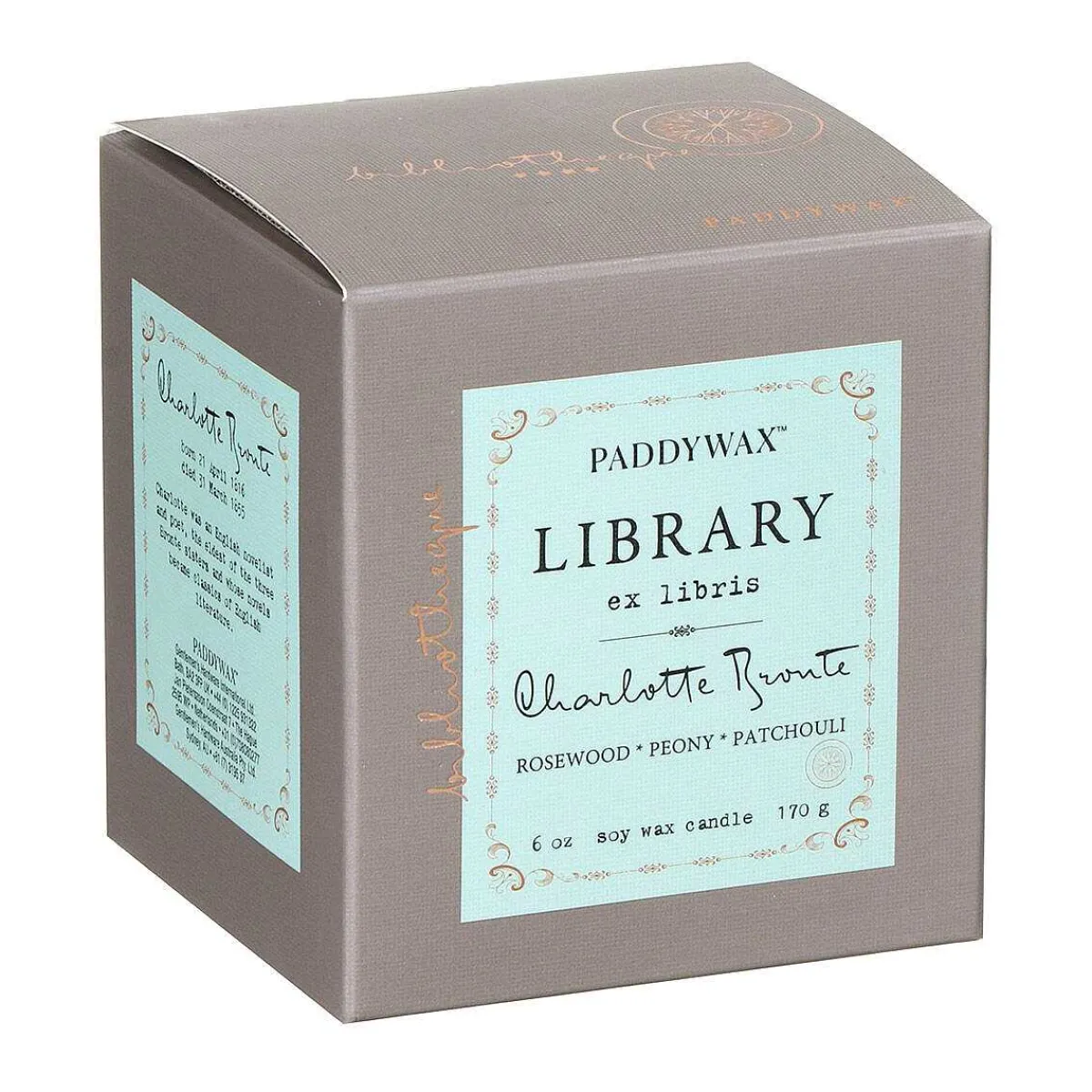 Library 170G Charlotte Bronte Boxed Soy Candle>Paddywax Best
