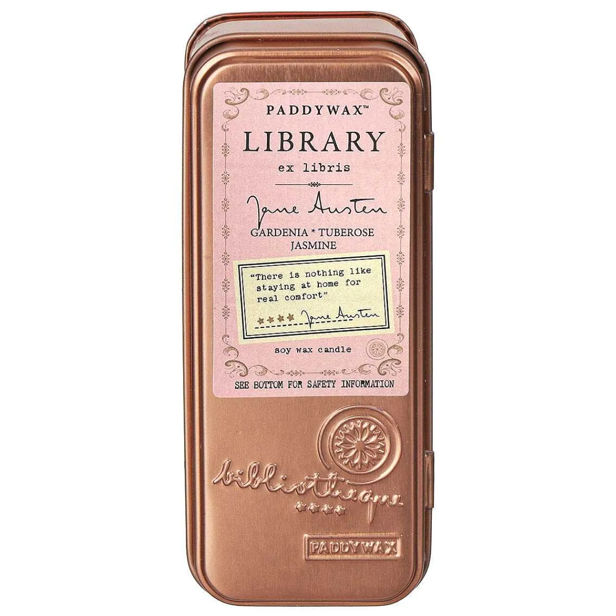Library Jane Austen Travel Tin Soy Candle>Paddywax Hot