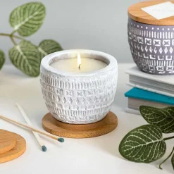 Sonora 85G Cotton & Teak Concrete Soy Candle>Paddywax Cheap