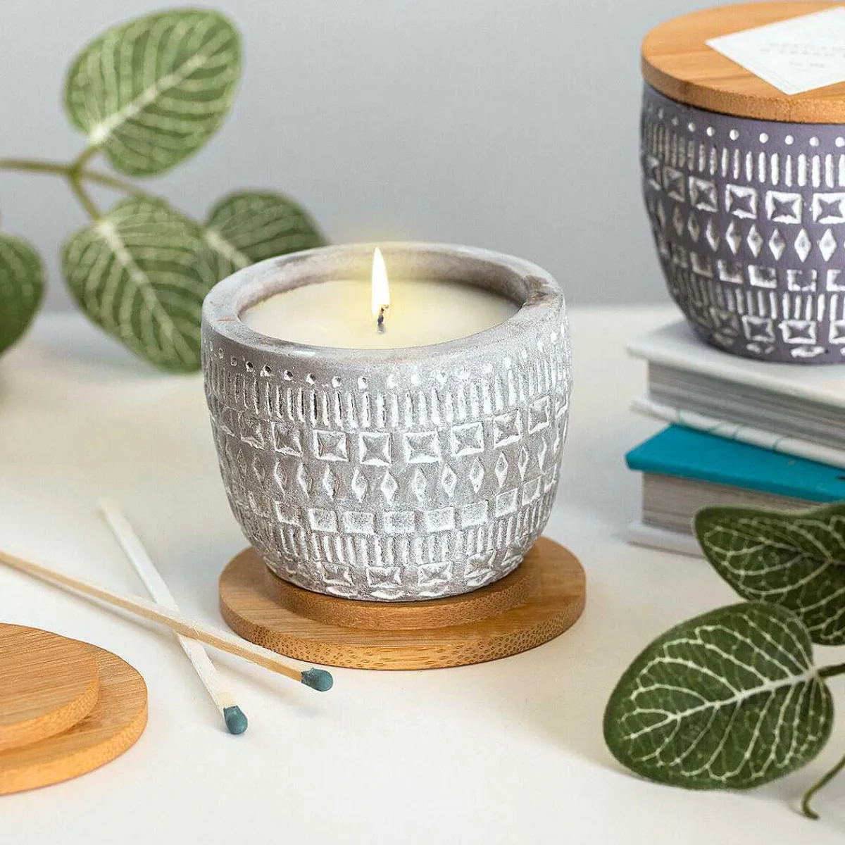 Sonora 85G Tobacco & Patchouli Concrete Soy Candle>Paddywax Store