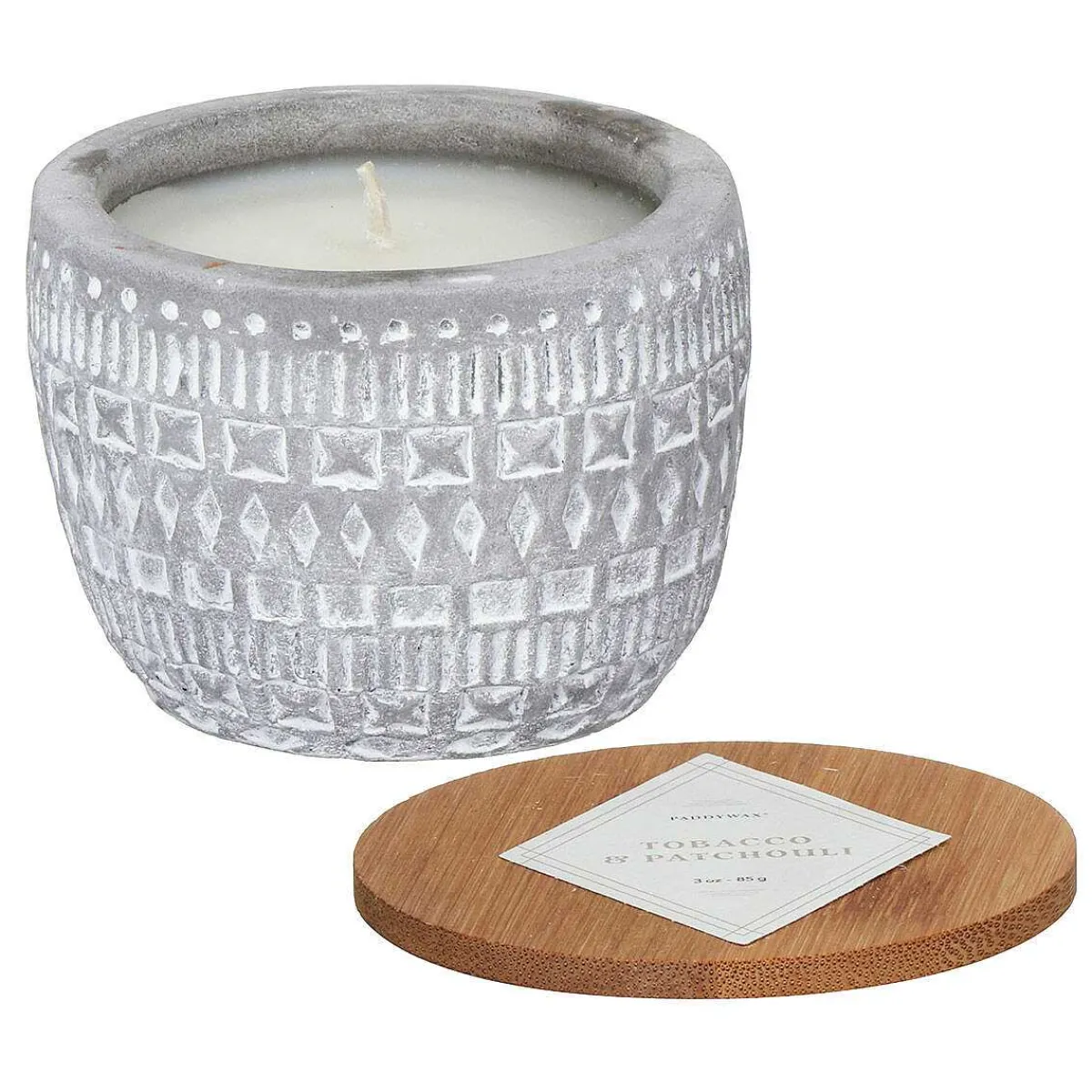 Sonora 85G Tobacco & Patchouli Concrete Soy Candle>Paddywax Store