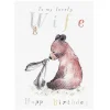 Bear, Hare & Mouse 'Wife' Birthday Card>Paper Shed Designs Discount