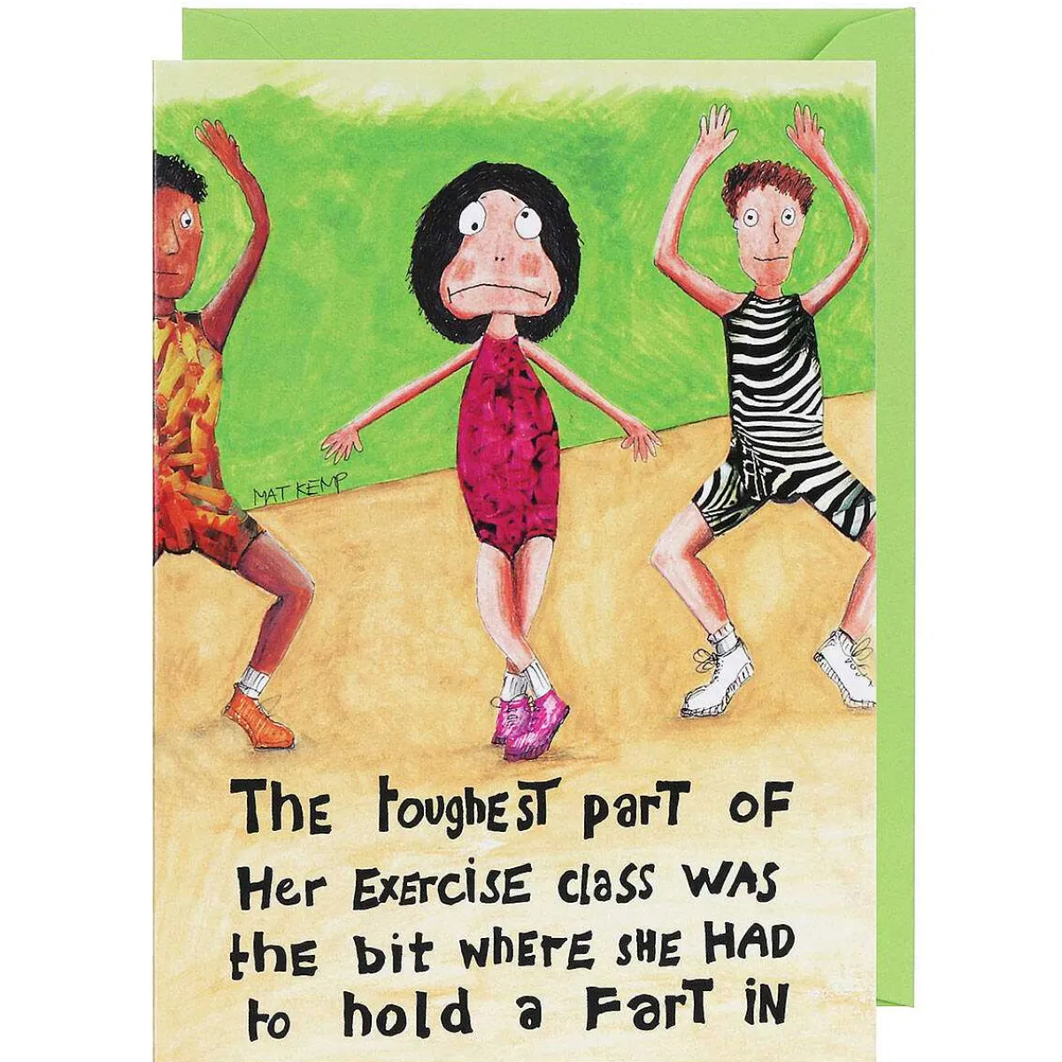 Blah 'Exercise Class' Greetings Card>Paperlink Sale