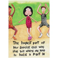 Blah 'Exercise Class' Greetings Card><noscript><img width=