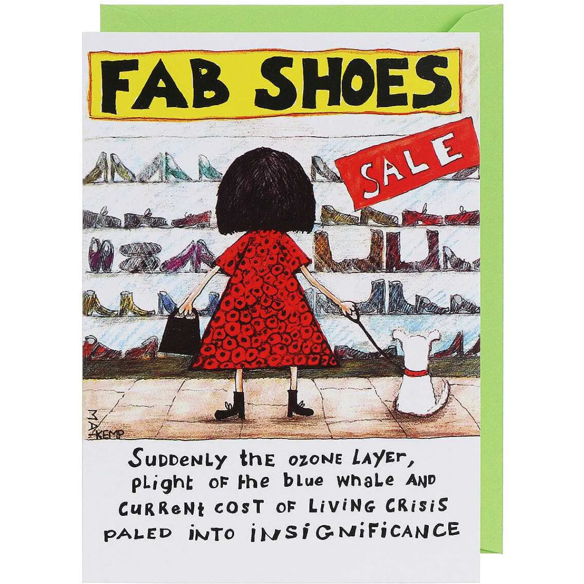 Blah 'Fab Shoes' Greetings Card>Paperlink Cheap