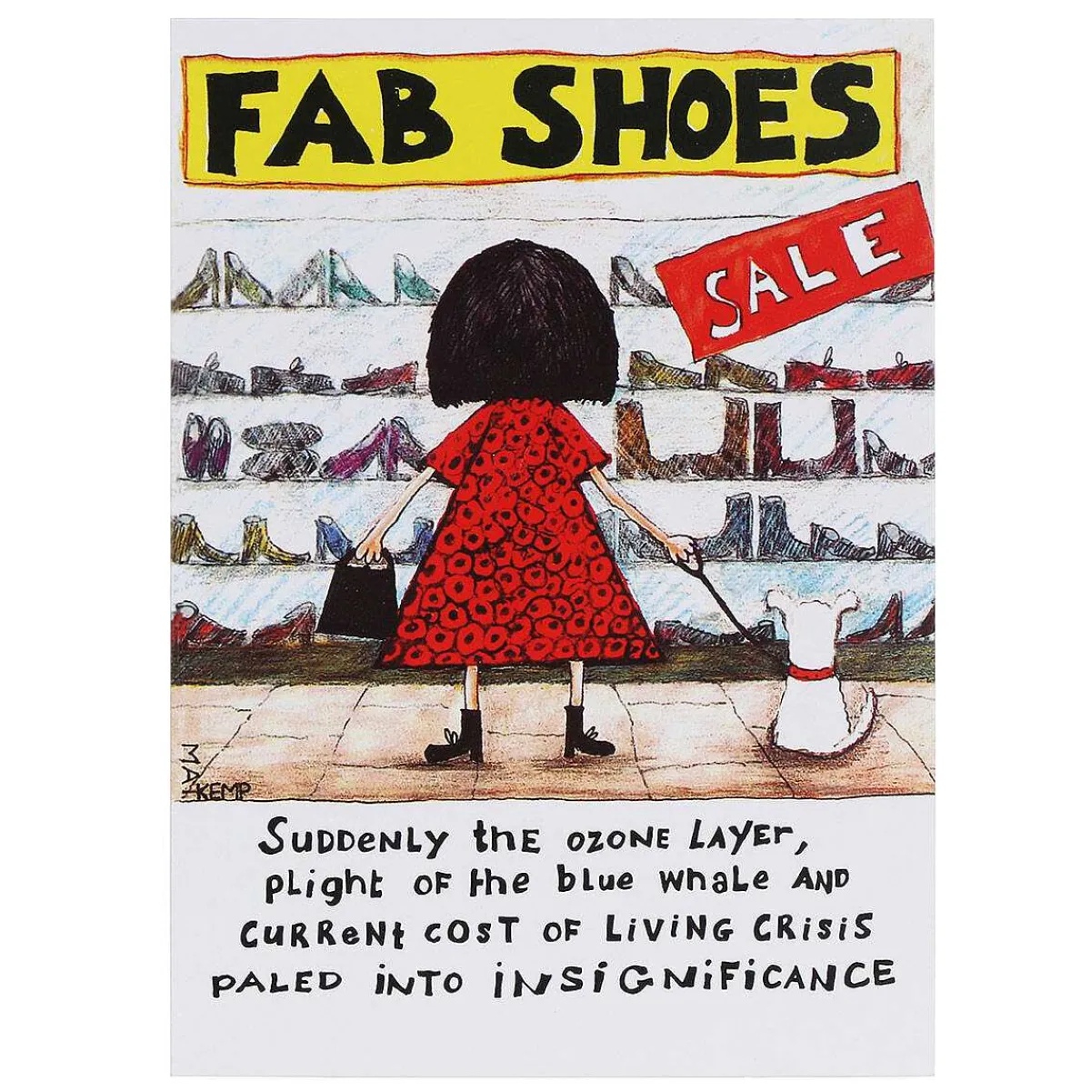 Blah 'Fab Shoes' Greetings Card>Paperlink Cheap