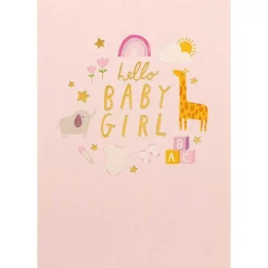 First Chapter Hello Baby Girl New Baby Card>Paperlink Fashion