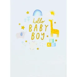 First Chapter Hello Baby Boy New Baby Card>Paperlink Online