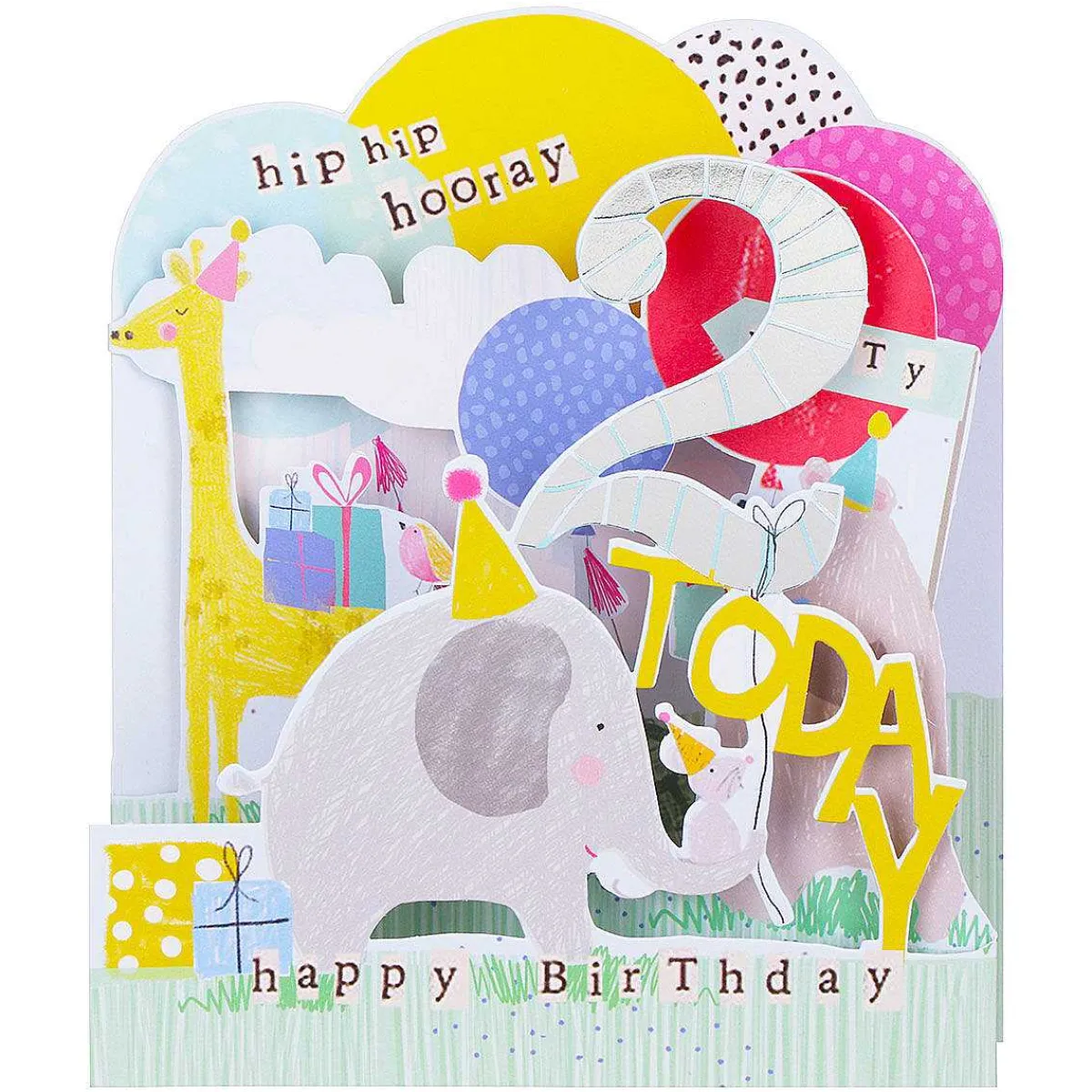 Hopscotch 2Nd Birthday Zigzag Birthday Card>Paperlink Discount
