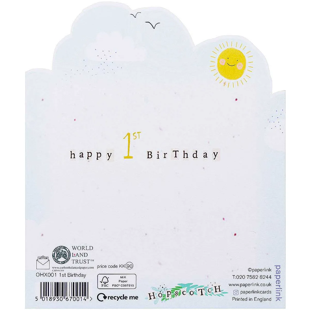 Hopscotch 1St Birthday Zigzag Birthday Card>Paperlink Cheap