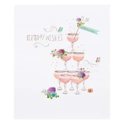 Lemon Sorbet Champagne Birthday Card>Paperlink Hot