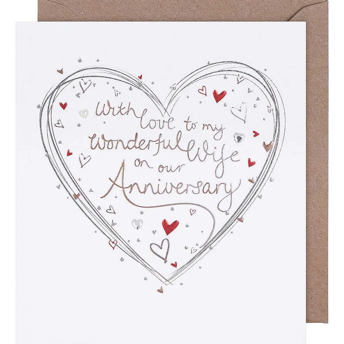 Mimosa Heart Wife Anniversary Card>Paperlink Best