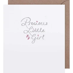Mimosa Precious Little Girl New Baby Card>Paperlink Clearance