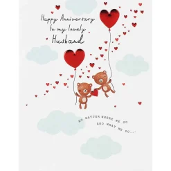 Pick 'N' Mix Bears Husband Anniversary Card>Paperlink Discount