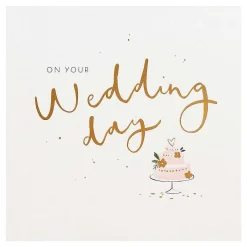 Vanilla 'Cake' Wedding Day Card>Paperlink Flash Sale