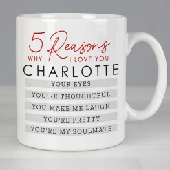 Personalised 5 Reasons Why Mug><noscript><img width=