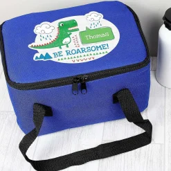 Personalised 'Be Roarsome' Dinosaur Lunch Bag><noscript><img width=