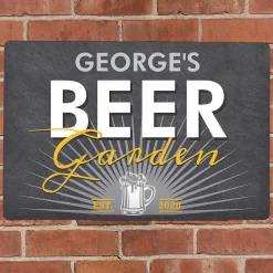 Personalised Beer Garden Metal Sign>Temptation Gifts Fashion