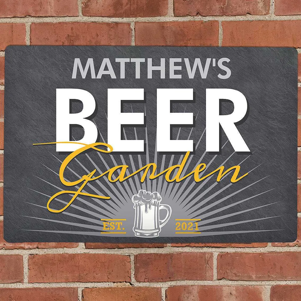 Personalised Beer Garden Metal Sign>Temptation Gifts Fashion